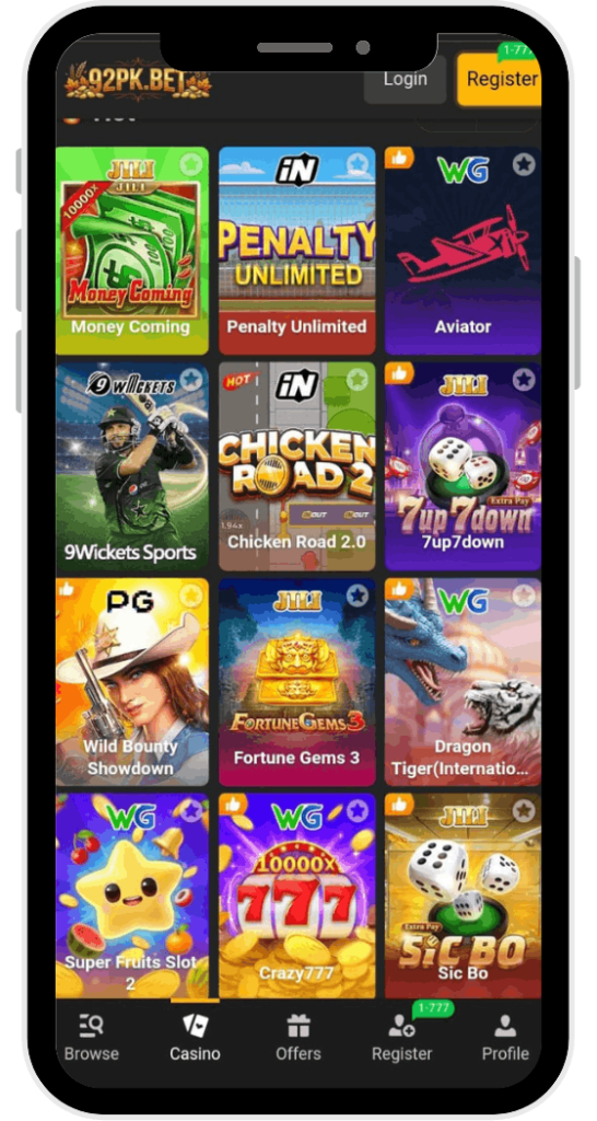 92 Game Apk free login and free register